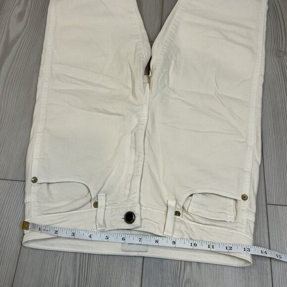Khaite Authentic Solid Bone White Ivory Vanessa High Rise Slim Skinny Jeans 26 - Picture 10 of 12